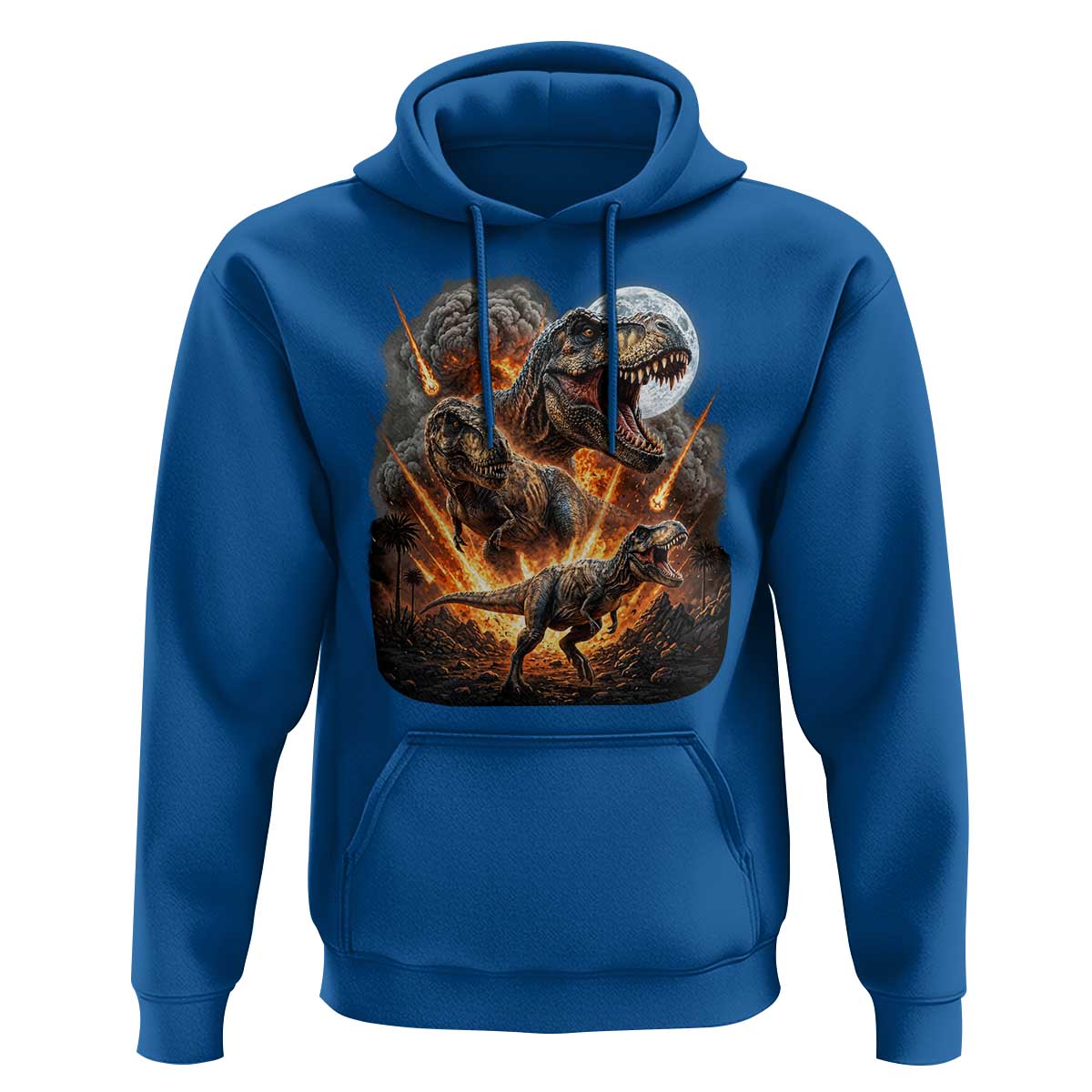 Funny Dinosaur Meteorite Strike Hoodie Epic Paleontology Gift