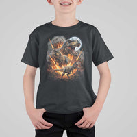 Funny Dinosaur Meteorite Strike T Shirt For Kid Epic Paleontology Gift