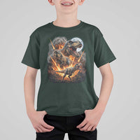 Funny Dinosaur Meteorite Strike T Shirt For Kid Epic Paleontology Gift
