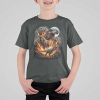 Funny Dinosaur Meteorite Strike T Shirt For Kid Epic Paleontology Gift