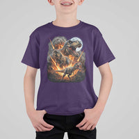 Funny Dinosaur Meteorite Strike T Shirt For Kid Epic Paleontology Gift