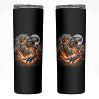 Funny Dinosaur Meteorite Strike Skinny Tumbler Epic Paleontology Gift