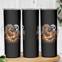 Funny Dinosaur Meteorite Strike Skinny Tumbler Epic Paleontology Gift