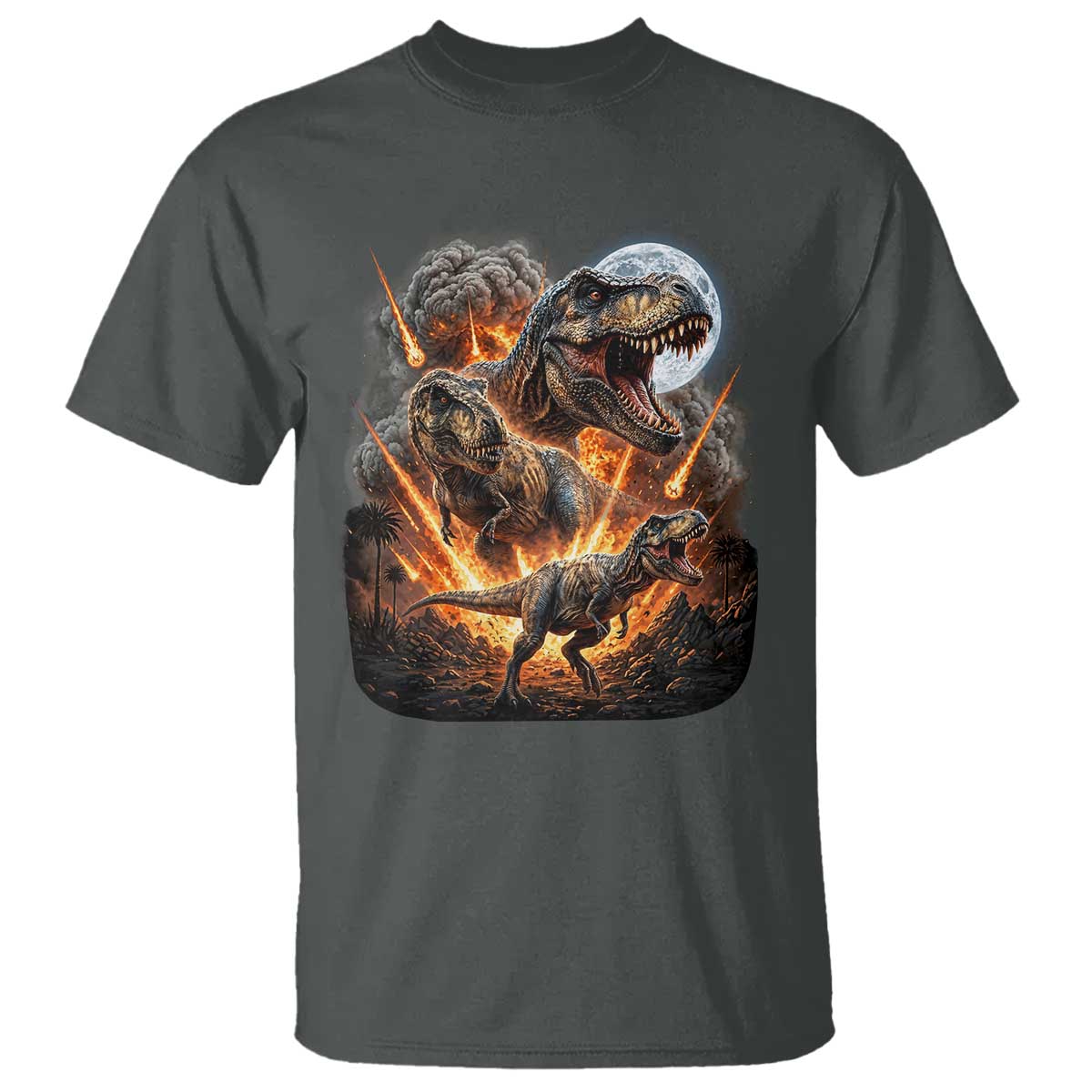 Funny Dinosaur Meteorite Strike T Shirt Epic Paleontology Gift