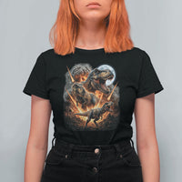 Funny Dinosaur Meteorite Strike T Shirt For Women Epic Paleontology Gift