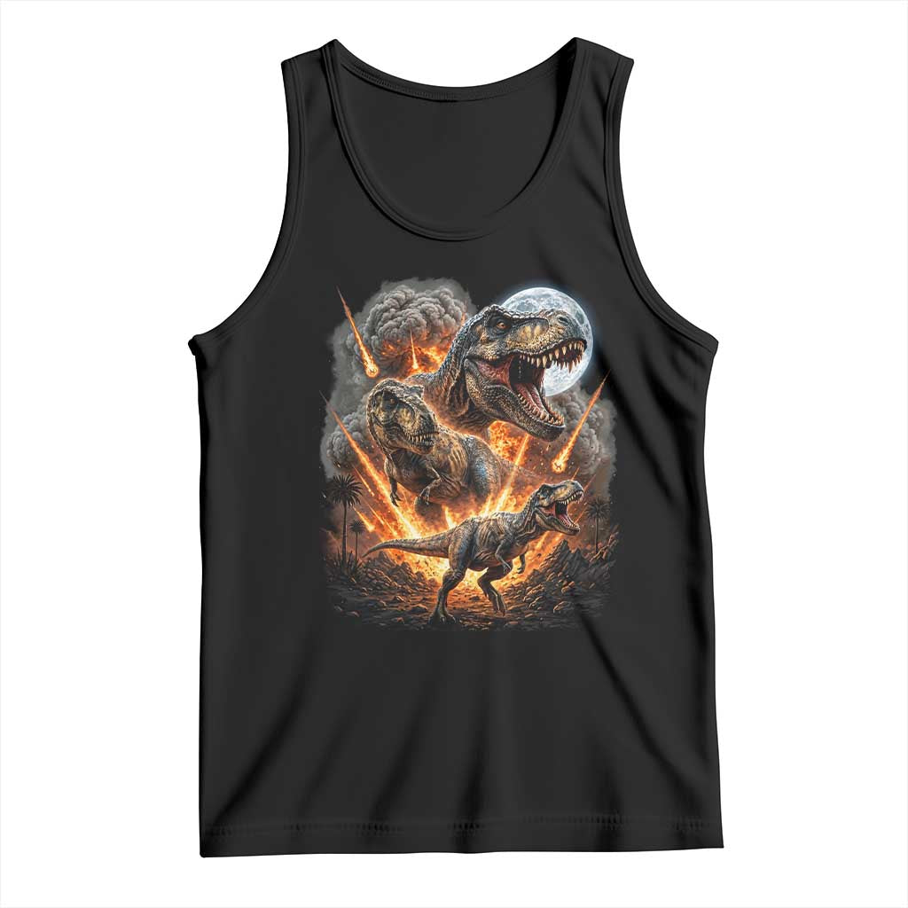 Funny Dinosaur Meteorite Strike Tank Top Epic Paleontology Gift