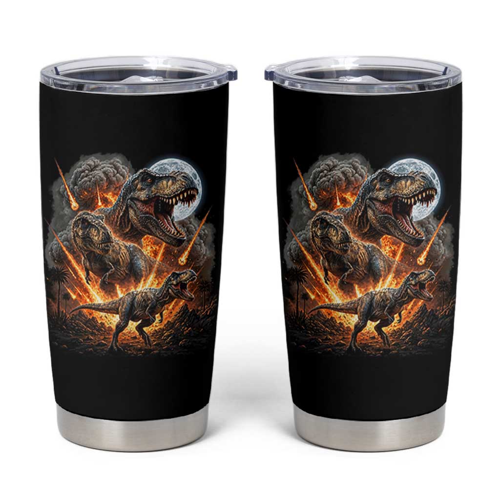 Funny Dinosaur Meteorite Strike Tumbler Cup Epic Paleontology Gift