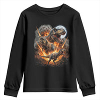 Funny Dinosaur Meteorite Strike Youth Sweatshirt Epic Paleontology Gift