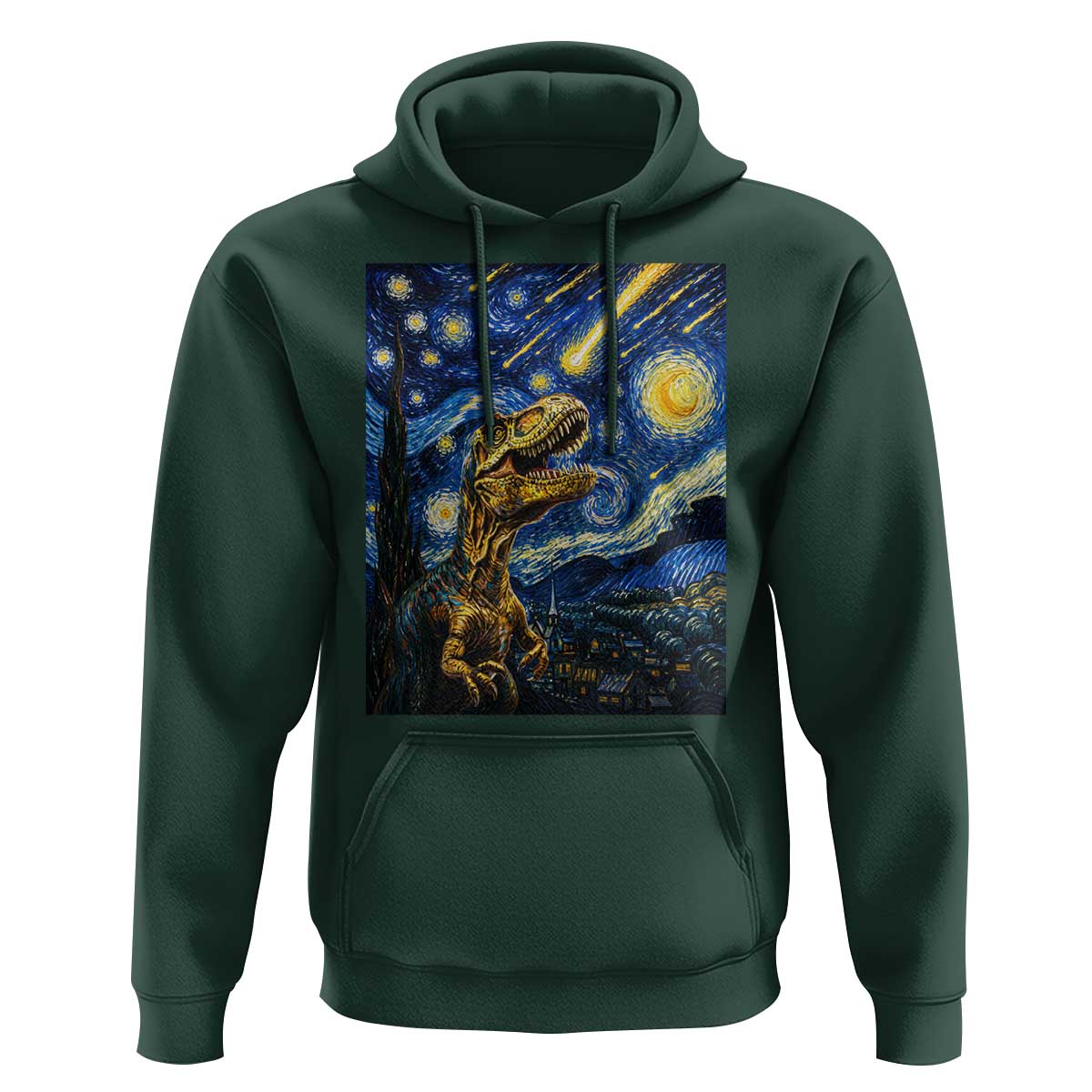 Dinosaur Starry Night Meteor Shower Hoodie Astronomy Lover Gift