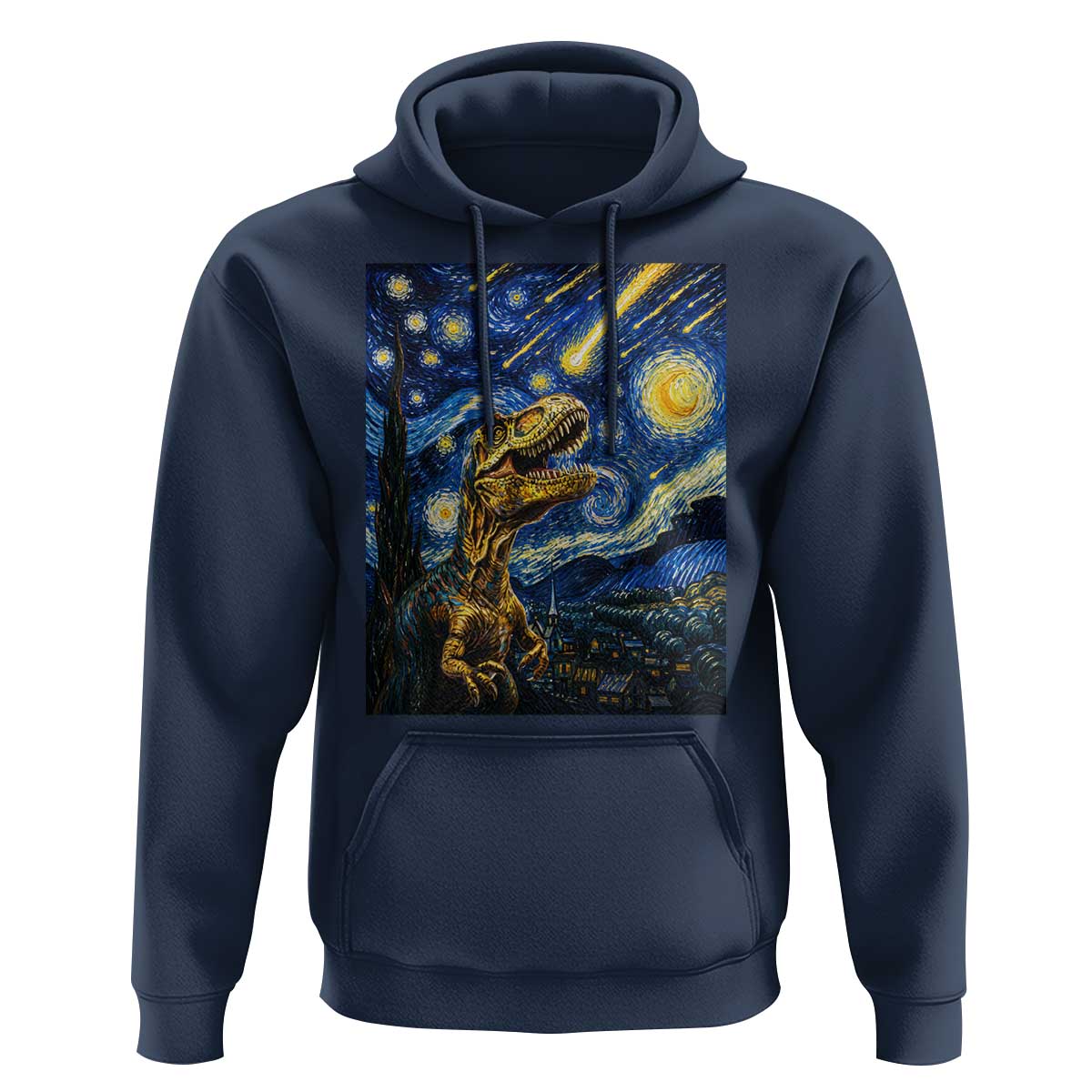 Dinosaur Starry Night Meteor Shower Hoodie Astronomy Lover Gift