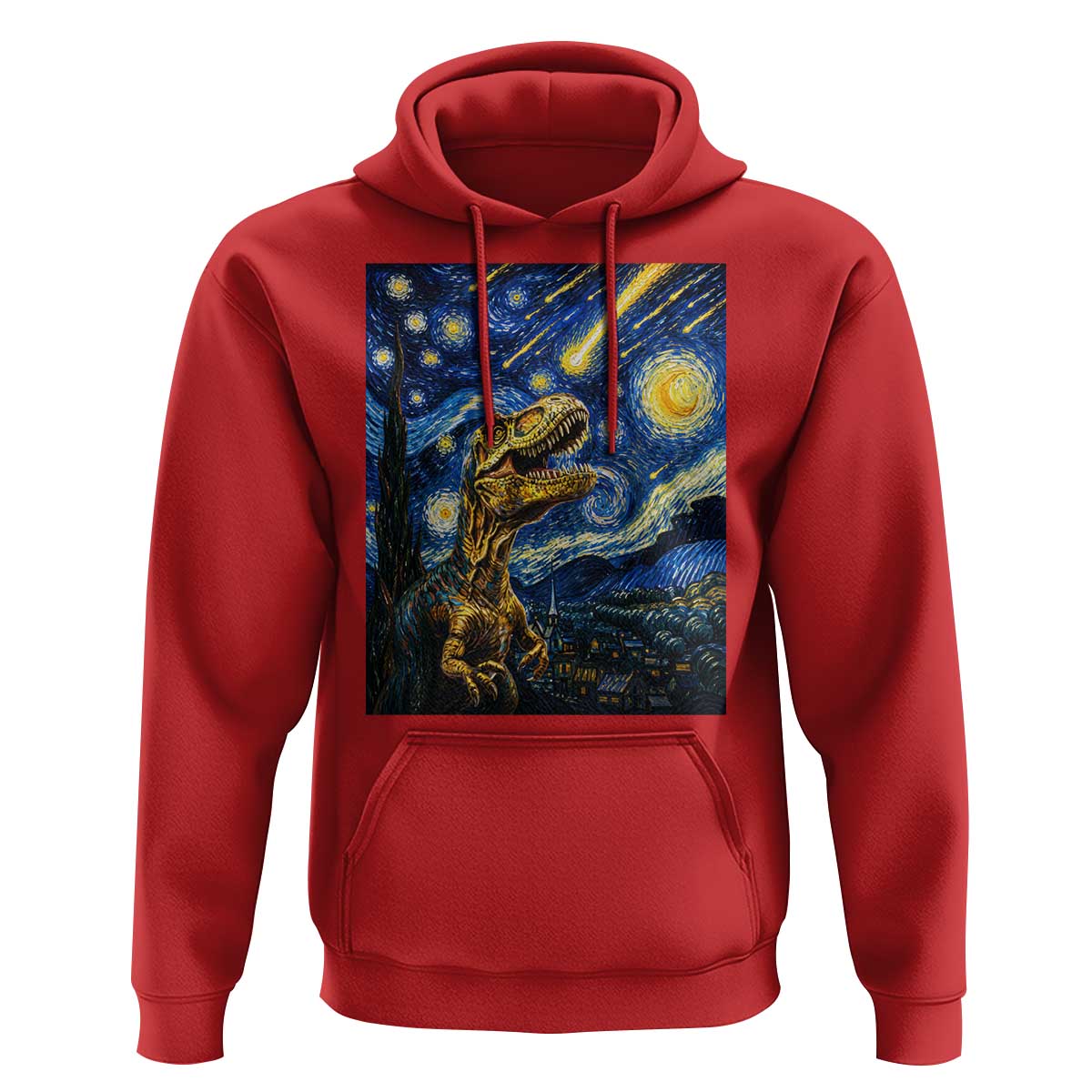 Dinosaur Starry Night Meteor Shower Hoodie Astronomy Lover Gift
