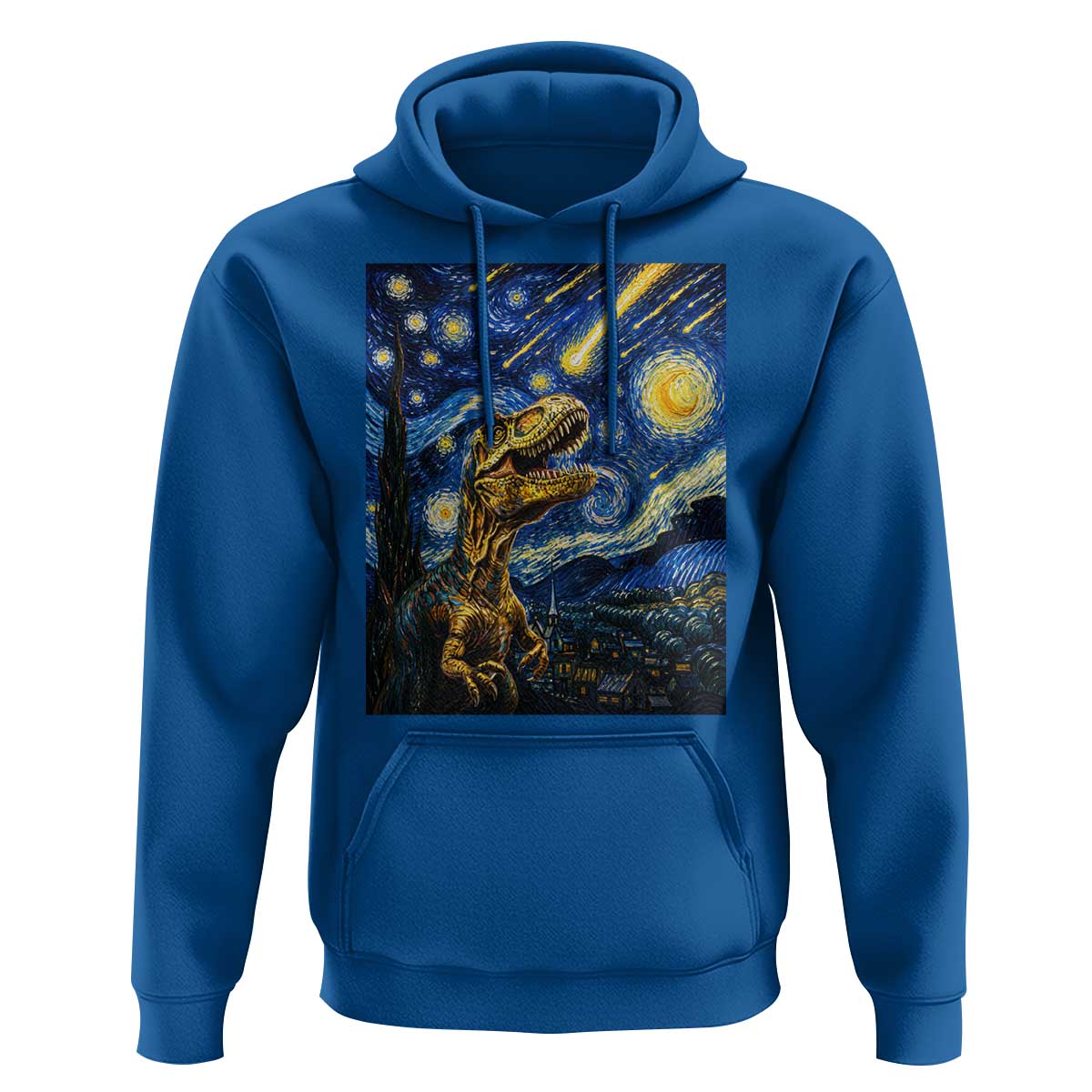 Dinosaur Starry Night Meteor Shower Hoodie Astronomy Lover Gift