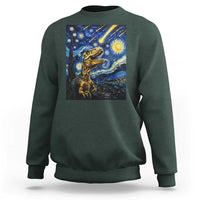 Dinosaur Starry Night Meteor Shower Sweatshirt Astronomy Lover Gift