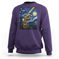 Dinosaur Starry Night Meteor Shower Sweatshirt Astronomy Lover Gift