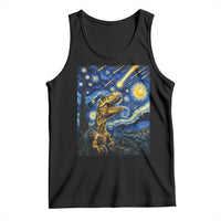 Dinosaur Starry Night Meteor Shower Tank Top Astronomy Lover Gift