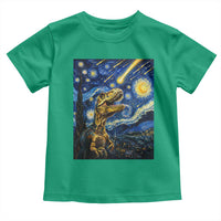 Dinosaur Starry Night Meteor Shower Toddler T Shirt Astronomy Lover Gift