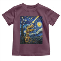 Dinosaur Starry Night Meteor Shower Toddler T Shirt Astronomy Lover Gift