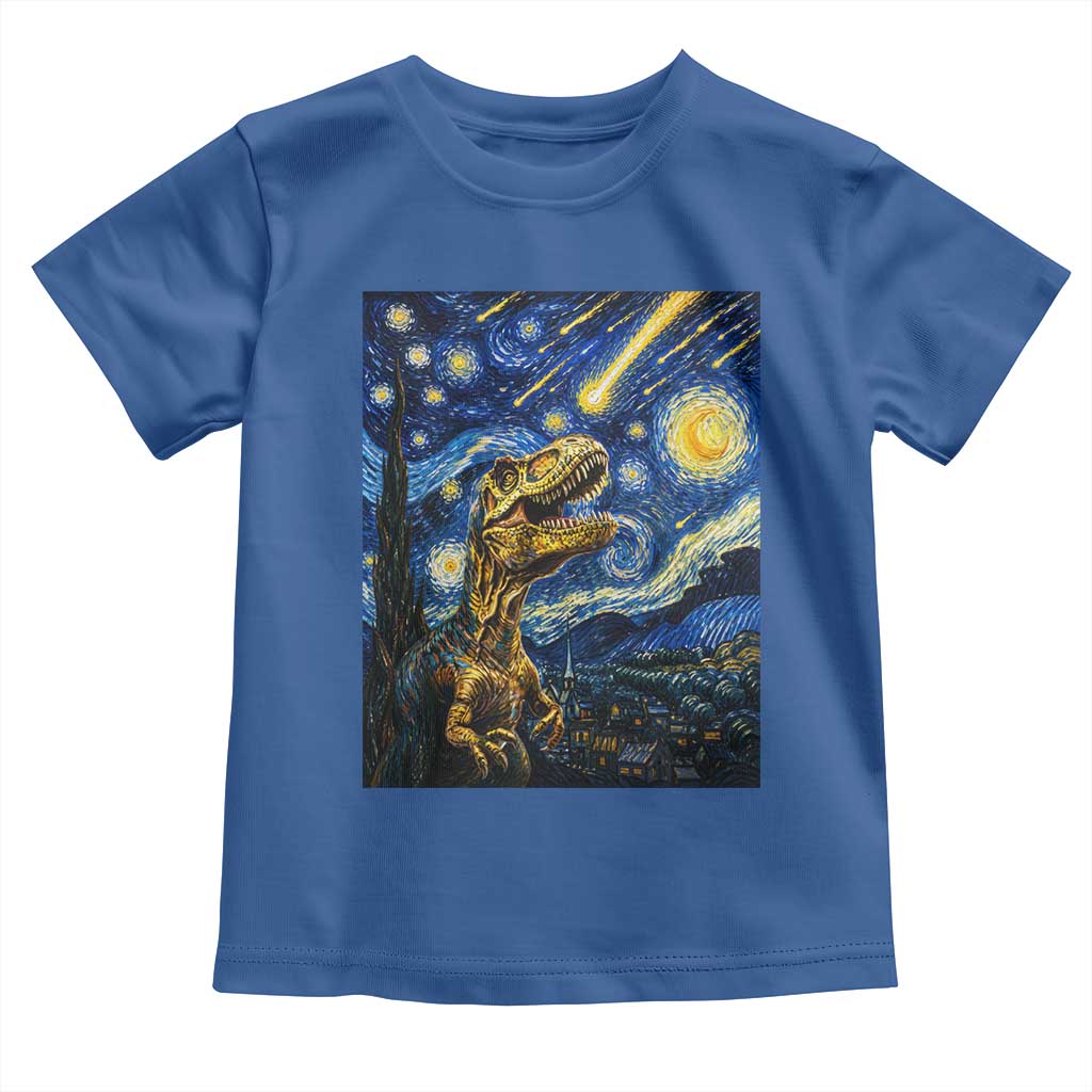 Dinosaur Starry Night Meteor Shower Toddler T Shirt Astronomy Lover Gift