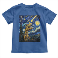 Dinosaur Starry Night Meteor Shower Toddler T Shirt Astronomy Lover Gift