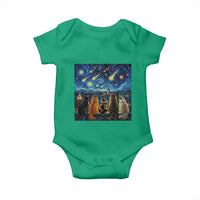 Starry Night Cats Watching Meteors Baby Onesie Astronomy Lover Gift