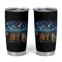 Starry Night Cats Watching Meteors Tumbler Cup Astronomy Lover Gift