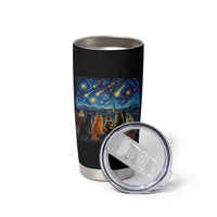 Starry Night Cats Watching Meteors Tumbler Cup Astronomy Lover Gift