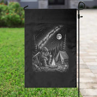 Bigfoot Camping Under Meteor Showers Garden Flag Stargazer Gift