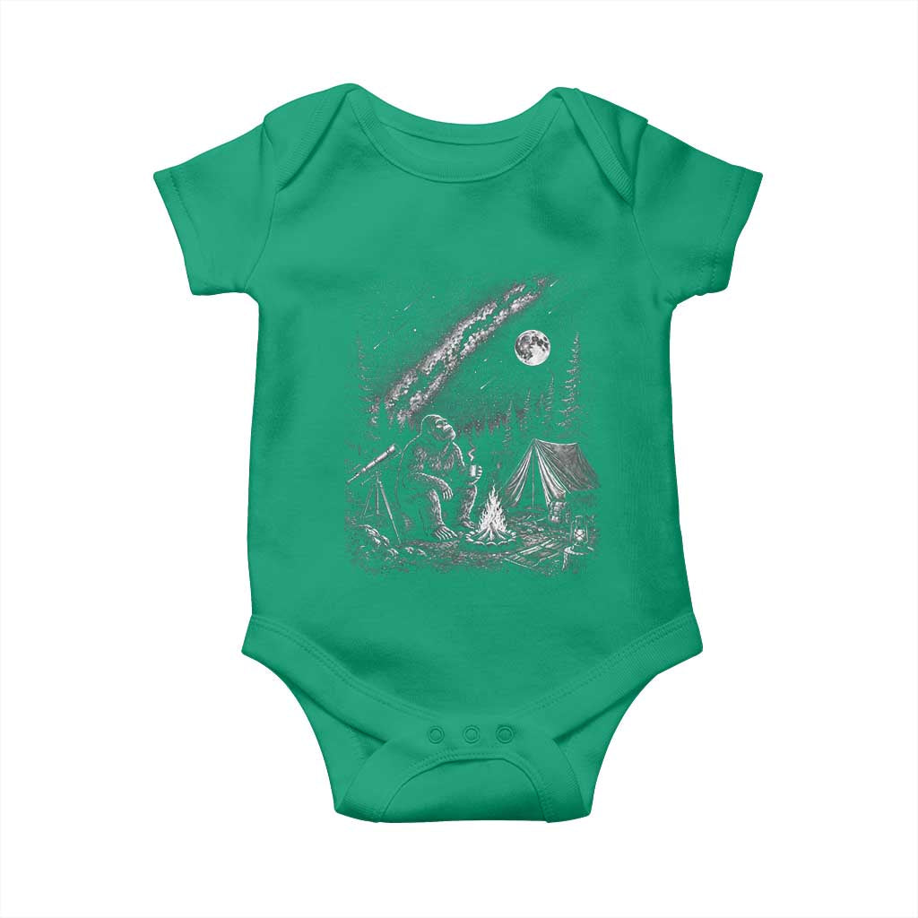 Bigfoot Camping Under Meteor Showers Baby Onesie Stargazer Gift