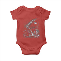 Bigfoot Camping Under Meteor Showers Baby Onesie Stargazer Gift