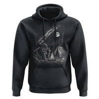 Bigfoot Camping Under Meteor Showers Hoodie Stargazer Gift