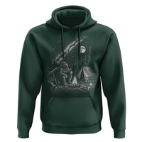 Bigfoot Camping Under Meteor Showers Hoodie Stargazer Gift