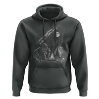 Bigfoot Camping Under Meteor Showers Hoodie Stargazer Gift