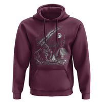 Bigfoot Camping Under Meteor Showers Hoodie Stargazer Gift