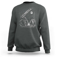 Bigfoot Camping Under Meteor Showers Sweatshirt Stargazer Gift