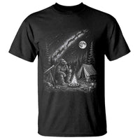 Bigfoot Camping Under Meteor Showers T Shirt Stargazer Gift
