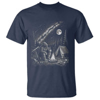 Bigfoot Camping Under Meteor Showers T Shirt Stargazer Gift