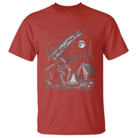 Bigfoot Camping Under Meteor Showers T Shirt Stargazer Gift
