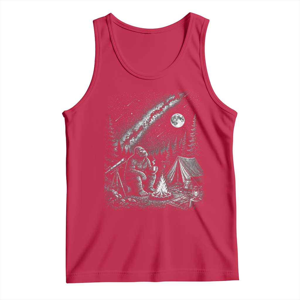 Bigfoot Camping Under Meteor Showers Tank Top Stargazer Gift