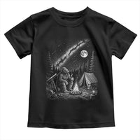 Bigfoot Camping Under Meteor Showers Toddler T Shirt Stargazer Gift