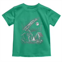 Bigfoot Camping Under Meteor Showers Toddler T Shirt Stargazer Gift