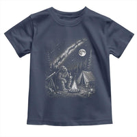 Bigfoot Camping Under Meteor Showers Toddler T Shirt Stargazer Gift