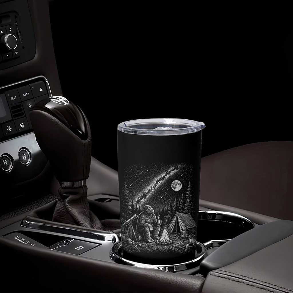 Bigfoot Camping Under Meteor Showers Tumbler Cup Stargazer Gift