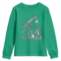 Bigfoot Camping Under Meteor Showers Youth Sweatshirt Stargazer Gift
