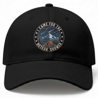 I Came For The Meteor Shower Baseball Cap Funny Astronomy Camping