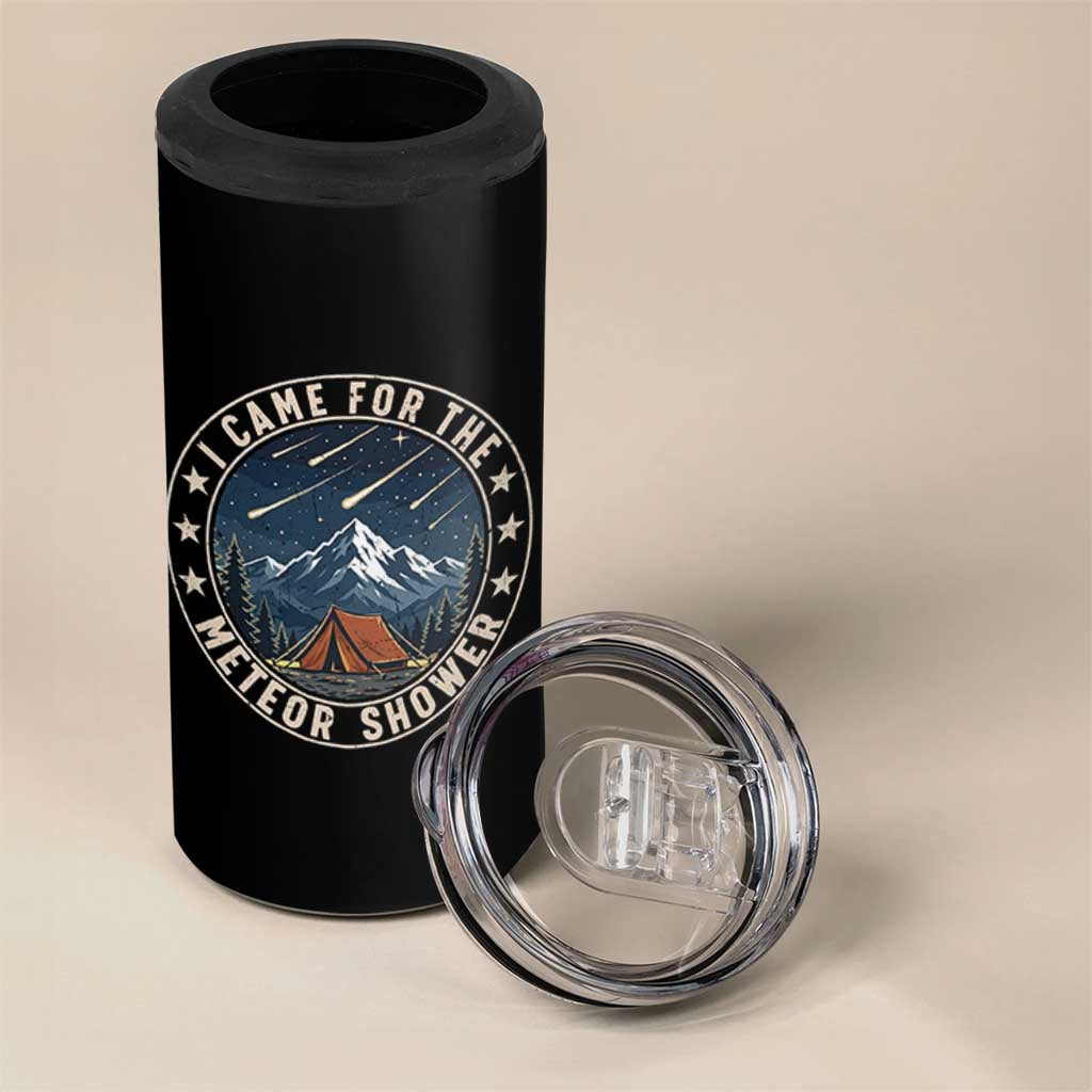 I Came For The Meteor Shower 4 in 1 Can Cooler Tumbler Funny Astronomy Camping