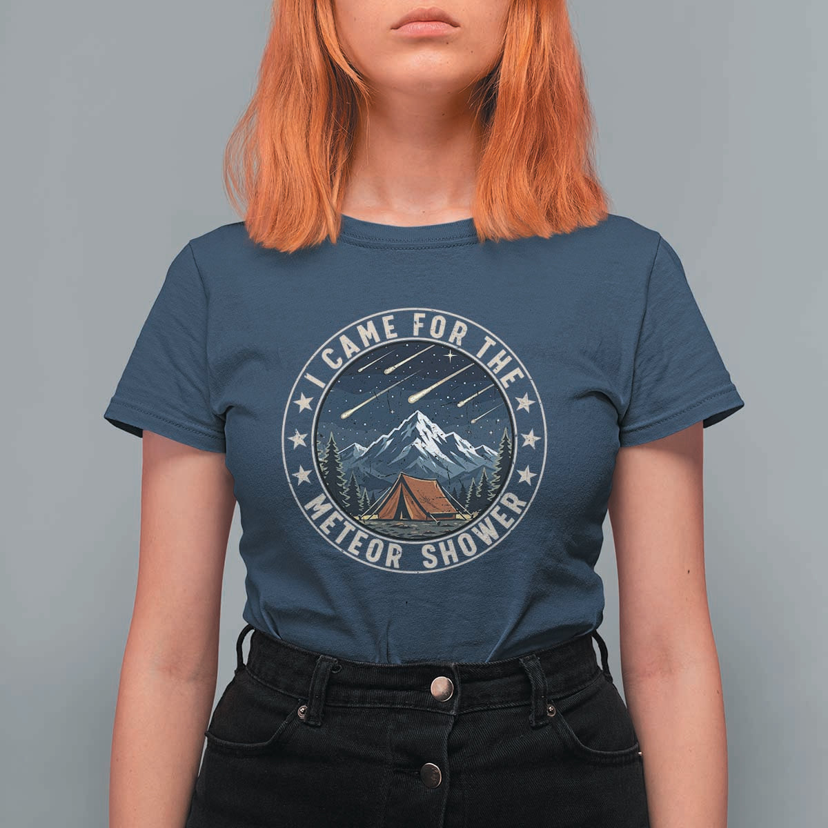 I Came For The Meteor Shower T Shirt For Women Funny Astronomy Camping