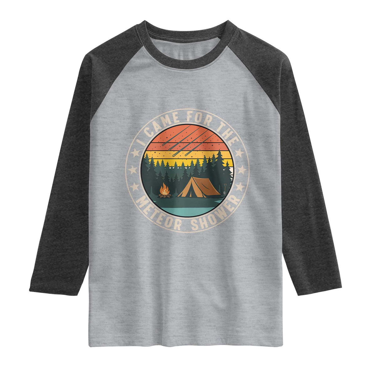 I Came For The Meteor Shower Raglan Shirt Stargazer Camping Gift
