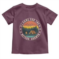 I Came For The Meteor Shower Toddler T Shirt Stargazer Camping Gift