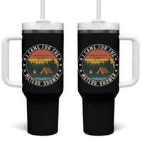 I Came For The Meteor Shower Tumbler With Handle Stargazer Camping Gift