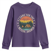 I Came For The Meteor Shower Youth Sweatshirt Stargazer Camping Gift
